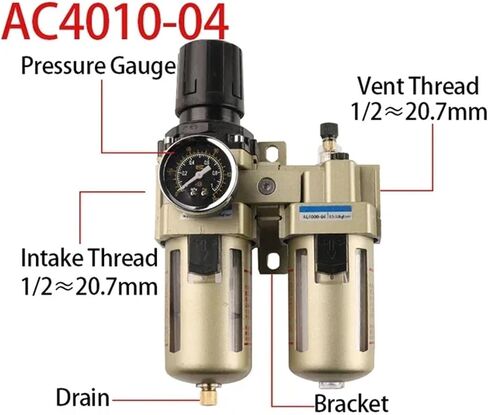 AC2010/3010/4010 AC Series Air Filters Oil and Water Separator Pressure Regulator Trap Pneumatic Pump Lubricator(AC2010-02) in Saudi Arabia