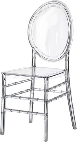 Modern Acrylic Crystal Ice Chair Florence Dining Chair Stackable Transparent Seating for Events and Weddings Single in Saudi Arabia