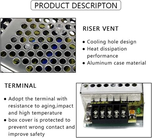 110/220V AC to DC 5V 40A 200W Converter Switch Mode Power Supply LED Lighting Transformer Drive Adapter DC5V AC/DC-Enclosed SMPS in Saudi Arabia