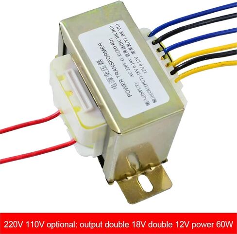 النحاس النقي AC مزدوج 18V مزدوج 12V متعددة متعددة 60 واط الطاقة محول الطاقة المحول حريق 110V2V اختياري (220 فولت) in Kuwait