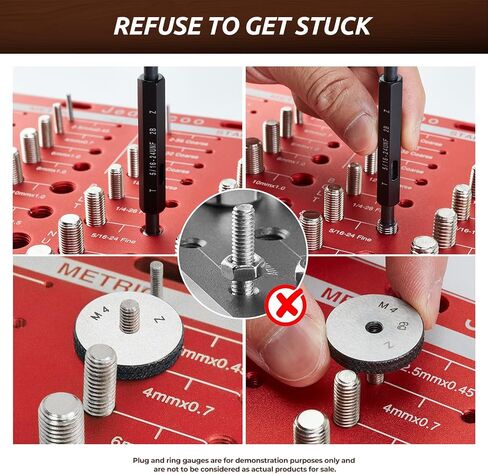 Thread Checker with Optimised Spacing, 44 Nut and Bolt Thread Checker, Bolt Size Finder with 22 Standard & 22 Metric Sizes, Thread Gauge SAE and Metric in Saudi Arabia