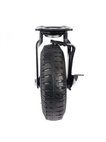 1Pcs 8 Inch Pneumatic Rubber Wheel Side Brake Air Hotel Luggage Cart Caster Universal in Saudi Arabia