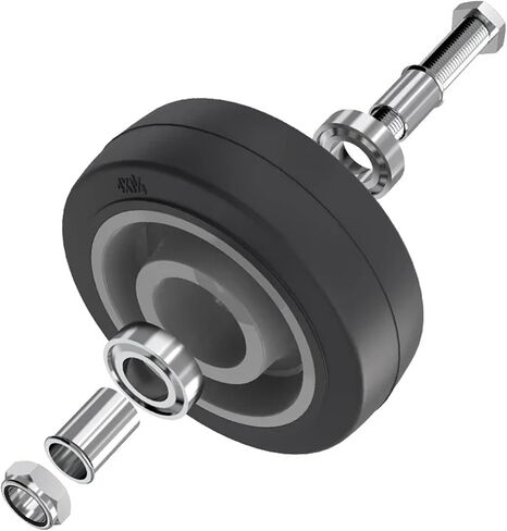 304 Stainless Steel Casters Wheels 5inch TPR Wheel Mute No Rust 1Pcs(5 inch Brake) in Saudi Arabia