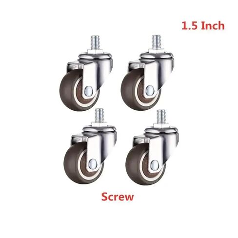 4pcs 1.5 بوصة إدراج قضيب circlip/المسمار M10/11 عجلات المكبس TPR مطاطية صامتة Universal كرسي رئيس رئيس الحمل 66 كجم (برغي) in Saudi Arabia