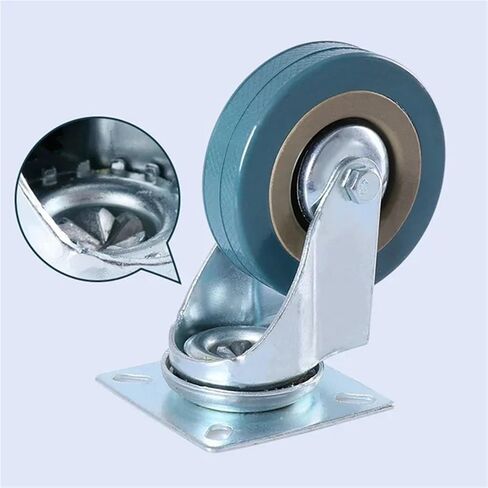 2.5 Inch Heavy Duty Stem Caster Wheels with Brake Plate Castor Wheel for Industrial Equipment(2.5inch Rigid) in Saudi Arabia