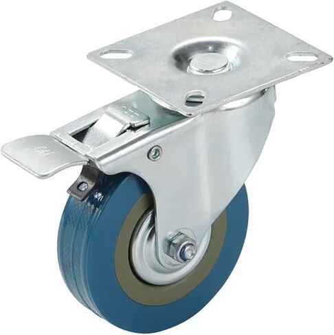 2.5 Inch Heavy Duty Stem Caster Wheels with Brake Plate Castor Wheel for Industrial Equipment(2.5inch Rigid) in Saudi Arabia