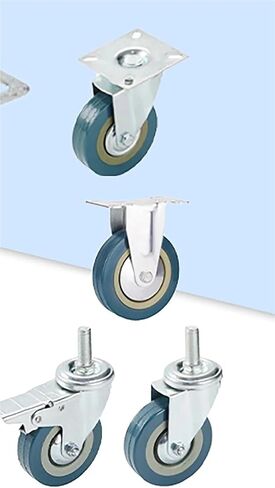 2.5 Inch Heavy Duty Stem Caster Wheels with Brake Plate Castor Wheel for Industrial Equipment(2.5inch Rigid) in Saudi Arabia