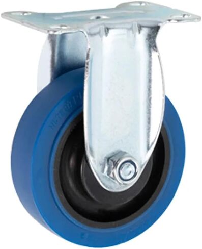 4inch 100mm of Set Middle Duty Blue Rubber Tread Plastic Core Industrial Wheel Swivel Caster with Brake Wheel Casters 4Pcs(Screw 2swivel2brake) in Saudi Arabia