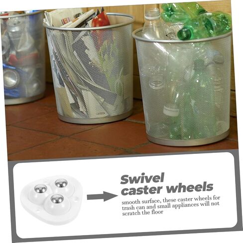 Amosfun 12pcs Mini Caster Wheels Swivel Casters Adhesive for Furniture Movers Small Pulley for Wheel Dolly Heavy Duty in Saudi Arabia