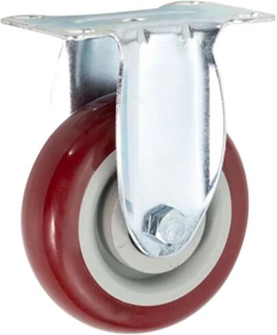 4 Inch Medium Duty Wheels Industrial Rigid Double Ball Bearing Trolley Swivel(Plate Brake) in Saudi Arabia