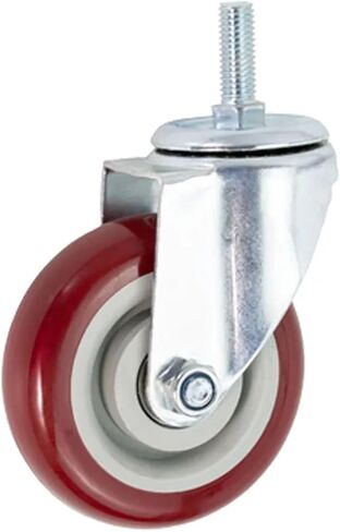 4 Inch Medium Duty Wheels Industrial Rigid Double Ball Bearing Trolley Swivel(Plate Brake) in Saudi Arabia