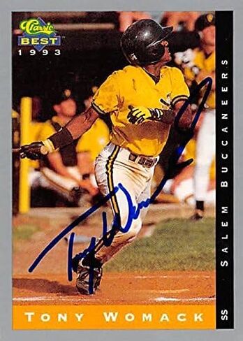 Autograph Warehouse 344344 Tony Womack Autographed Baseball Card - Salem Buccaneers 1993 Classic Best No. 296 Minor League Rookie in Saudi Arabia
