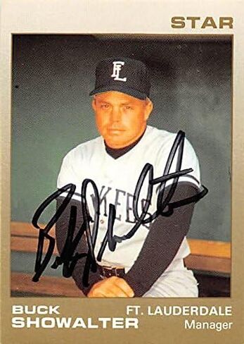 باك شوالتر بطاقة البيسبول التي تم توقيعها (Fort Lauderdale ، Yankees) 1989 Star #19 Minor League Rookie - Baseball Slabbed Cards in Saudi Arabia