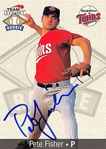 Sports Memorabilia Autograph Warehouse 344142 Pete Fisher Autographed Baseball Card - Minnesota Twins, FT 1999 Team Best No. 25 Rookie in Saudi Arabia
