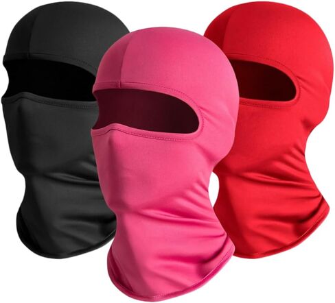 3 Pieces Balaclava Ski Mask for Women Men Head Mask Full Face Cover Mask Sun UV Protection Hood for Skiing Cycling in Kuwait