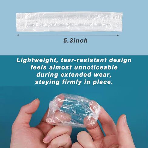 400 حزمة أغطية أذن مقاومة للماء للاستحمام والسباحة وصبغة الشعر - أغطية أذن بلاستيكية صافية مرنة للصالون والسفر والبالغين والاستخدام اليومي in Kuwait