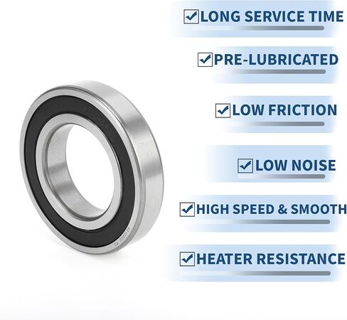 ACROPIX 6212DDU Deep Groove Ball Bearings P0 60x110x22mm Lubricated Bearings Double Rubber Seal Black Silver Tone Scooter Skateboard Wheel in Saudi Arabia
