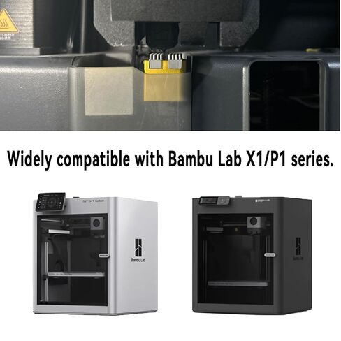 متوافق مع Bambu Lab P1P/P1S/X1/X1C/X1E ، مجموعة فرشاة فوهة السيليكون ثلاثية الأبعاد (بما في ذلك كتلة تثبيت الألومنيوم الذهبية ، 6 فرش فوهة ساخنة ، 2 براغي إصلاح ، وجع صغير) in Saudi Arabia