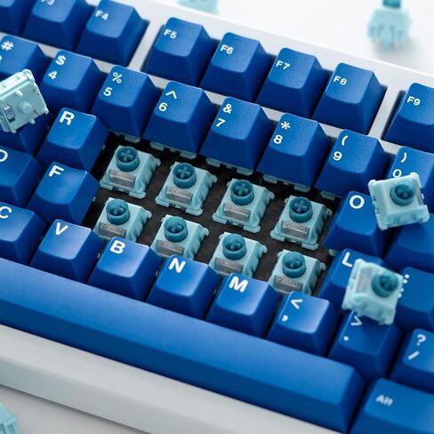 WS BigLucky Keyboard Switches, Mechanical Tactile Switches with LED Diffuser, 5 Pins Pre Lubed Key Switch for MX Mechanical Gaming Keyboard 35Pcs (Blue) in Kuwait