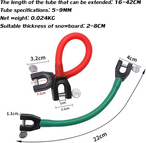 2PCS Ski Tip Connector Trainer Ski Clips for Kids EOHMAK Snowboard Connector Ski Clips Connectors for Beginners Skiing Training and Speed Control Ski Tip Wedge Aid Skiing Equipment (Black) in Kuwait