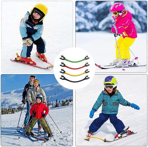 2PCS Ski Tip Connector Trainer Ski Clips for Kids EOHMAK Snowboard Connector Ski Clips Connectors for Beginners Skiing Training and Speed Control Ski Tip Wedge Aid Skiing Equipment (Black) in Kuwait