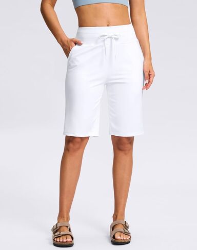 G Gradual Bermuda Shorts for Women with Pockets 10" Knee Length Womens High Waisted Long Shorts for Walking Athletic Workout in Saudi Arabia