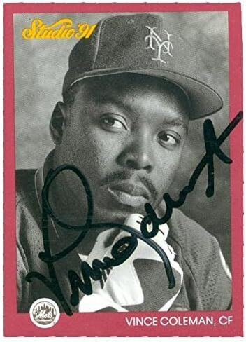 Warehouse Warehouse 246830 Vince Coleman بطاقة البيسبول - نيويورك Mets 1991 Donruss Studio - رقم 202 in Saudi Arabia