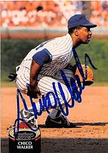 تذكارات رياضية مستودع توقيعه 248761 Chico Walker بطاقة البيسبول الموقعة - Chicago Cubs 1992 Topps Stadium Club - رقم 564 in Saudi Arabia