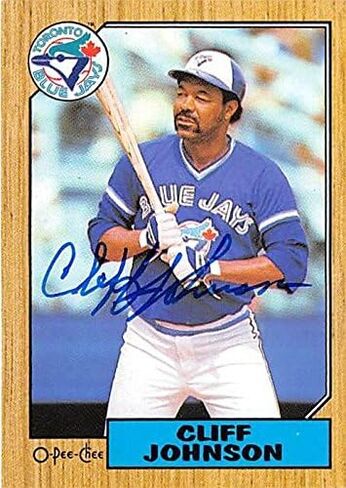 Sports Memorabilia Autograph Warehouse 302273 Cliff Johnson Autographed Baseball Card - Toronto Blue Jays 1987 O-Pee-Chee No. 118 in Saudi Arabia