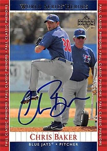 Momrabilia Momrabilia Warehouse 343744 Chris Baker Card Baseball Card - Toronto Blue Jays ، FT 2002 Upper Deck World Series Heroes No. 95 in Saudi Arabia