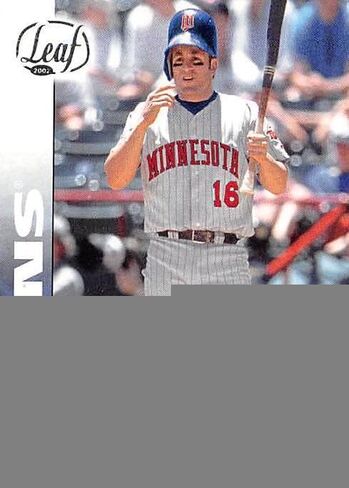 Sports Memorabilia Autograph Warehouse 246251 Doug Mientkiewicz Autographed Baseball Card - Minnesota Twins 2002 Leaf - No. 123 in Saudi Arabia