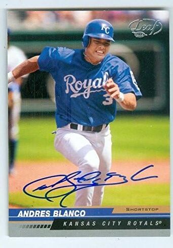 Warehouse 247307 Andres Blanco بطاقة البيسبول الموقعة - Kansas City Royals 2005 Leaf - رقم 93 in Saudi Arabia