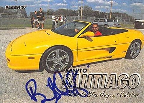 Sports Memorabilia Autograph Warehouse 301872 1997 Fleer Benito Santiago Autographed No.687 Baseball Card - Toronto Blue Jays in Saudi Arabia