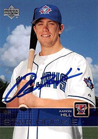 Autograph Warehouse 302257 2003 Aaron Hill Autographed No.41 Baseball Card - Toronto Blue Jays44; FT in Saudi Arabia