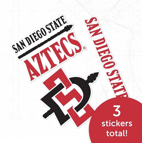 Desert Cactus San Diego University Sticker SDSU Aztecs Vinyl Scals Laptop Bottle Car Scrapbook T5 (النوع 5-1) in Saudi Arabia