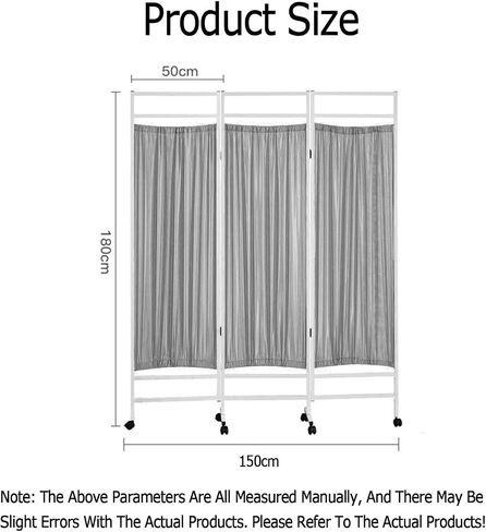 3/4/5/6-Panel Hospita Privacy Partition on Casters,Portable Room Divider,Easy Fold and Transport for Clinics Exam Rooms and Offices(5Panel) in Saudi Arabia