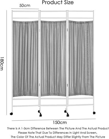 3/4/5/6-Panel Iron Hospital Privacy Screen,Removable Foldable Partition for ERs,Wards and Beauty Salons(4Panel) in Saudi Arabia