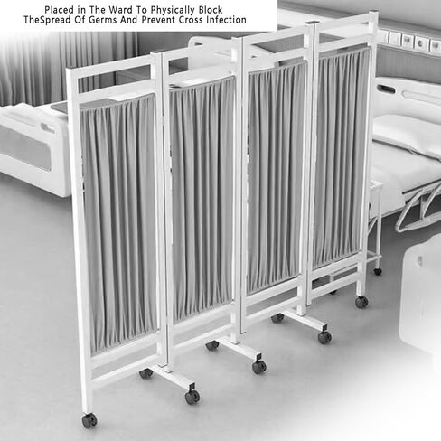3/4/5/6-Panel Iron Hospital Privacy Screen,Removable Foldable Partition for ERs,Wards and Beauty Salons(4Panel) in Saudi Arabia
