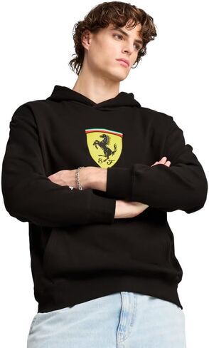 PUMA Men's Standard Scuderia Ferrari Formula 1 Graphic Hoodie, Big Shield Black SS25, X-Large in Saudi Arabia