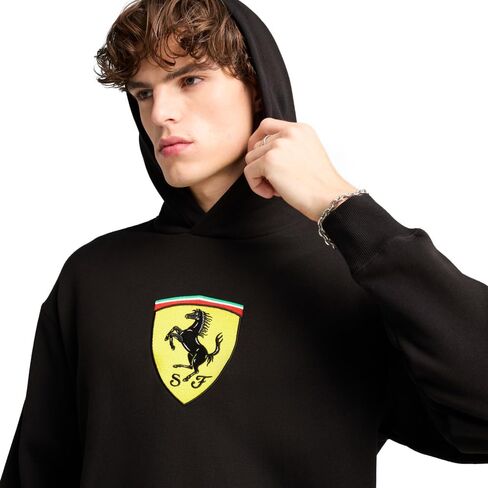 PUMA Men's Standard Scuderia Ferrari Formula 1 Graphic Hoodie, Big Shield Black SS25, X-Large in Saudi Arabia