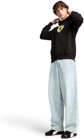 PUMA Men's Standard Scuderia Ferrari Formula 1 Graphic Hoodie, Big Shield Black SS25, X-Large in Saudi Arabia