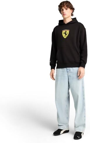PUMA Men's Standard Scuderia Ferrari Formula 1 Graphic Hoodie, Big Shield Black SS25, X-Large in Saudi Arabia