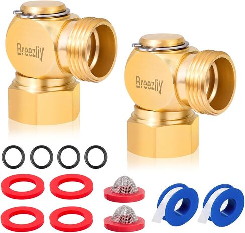 Garden Hose Swivel elbow Connector 90 Degree Solid Brass Pipe Fittings,Brass Replacement Part Swivel,Hose Kink Protector（1pc） in Saudi Arabia