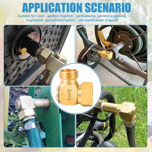 Garden Hose Swivel elbow Connector 90 Degree Solid Brass Pipe Fittings,Brass Replacement Part Swivel,Hose Kink Protector（1pc） in Saudi Arabia