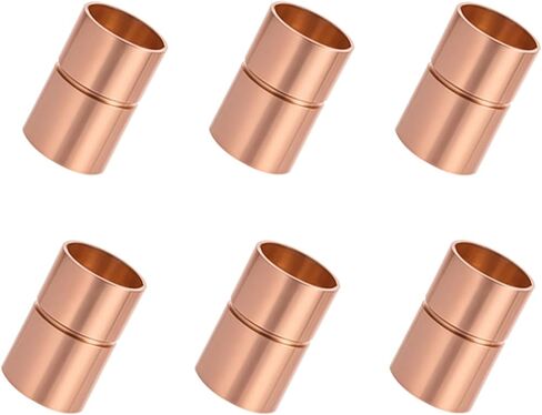 تركيبات اقتران النحاس المستقيمة ، محول موصل مشترك لحام النحاس 3/4 بوصة لمكيف الهواء HVAC ، أنبوب نهاية العرق مع توقف أنبوب مدفوف ، حزمة من 4 in Kuwait