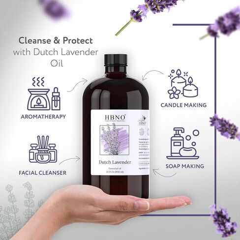زيت النعناع العطري من HBNO - حجم كبير 120 مل (120 مل) - زيت نعناع طبيعي، مقطر بالبخار - مثالي للتنظيف والعلاج العطري والصناعات اليدوية والصابون وموزع الروائح - زيوت النعناع العطرية in Kuwait