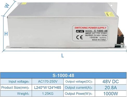 48V 1000W 20.8A مزود الطاقة عالية الطاقة 170-250V AC إلى DC 48V محول محول محول محول SMPS SMPS in Saudi Arabia