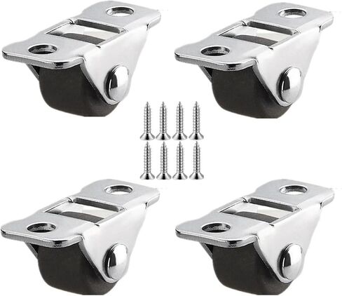 4pcs 0.5/1/1.25/1.5/2 بوصة صامت عجلات التوجيه المطاط الصغير الصامت (1.25 بوصة أسود) in Saudi Arabia