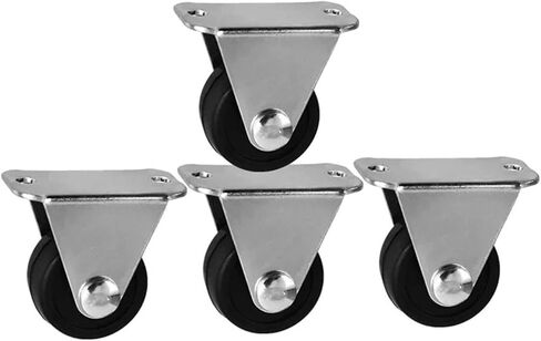 4Pcs Casters 1 Inch Rubber Directional with Diameter of 25mm Mute Wear-Resistant Fixed Roller Furniture in Saudi Arabia