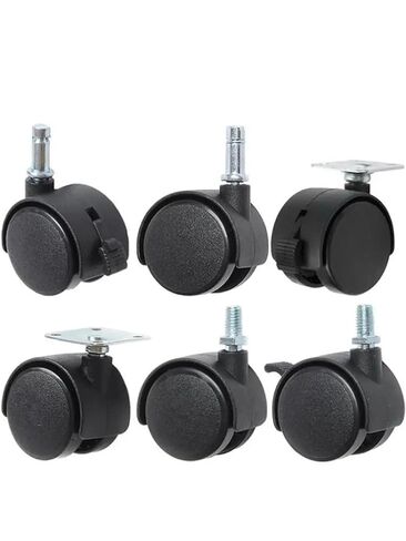 1Pcs 1.5 Inch Nylon Wheel Frame Universal Brake Electric Caster Circlip Plastic(Screw-Braked-8mm) in Saudi Arabia